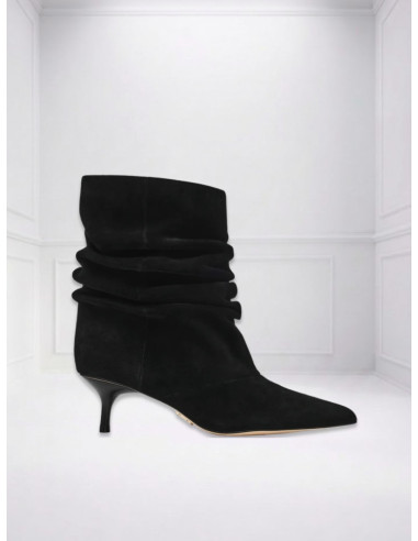 Steve Madden Flux Stivale Nero Suede con Tacco 5 cm