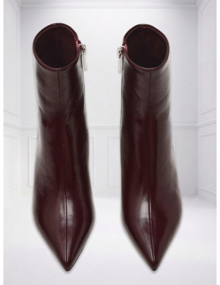 Steve Madden Tronchetto vino in vernice a punta