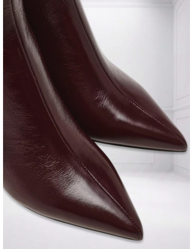 Steve Madden Tronchetto vino in vernice a punta