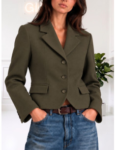 Blazer corto quadratino VERDE