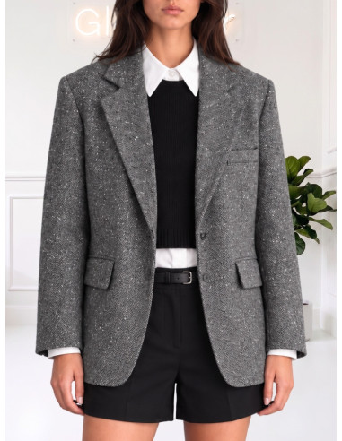Giacca tweed GRIGIO