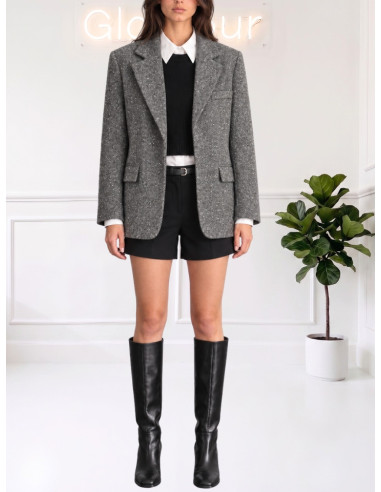 Giacca tweed GRIGIO