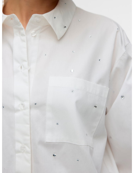Camicia Donna Bianca con Strass | Vero Moda