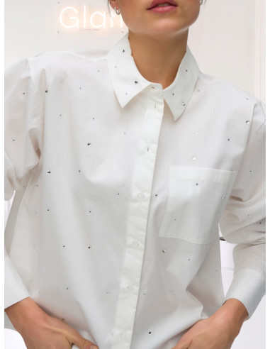 Camicia Donna Bianca con Strass | Vero Moda