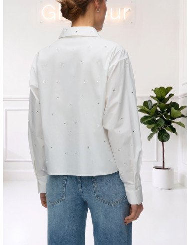 Camicia Donna Bianca con Strass | Vero Moda