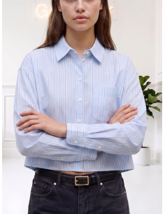 Camicia p. oxford gessata AZZURRO 10351451