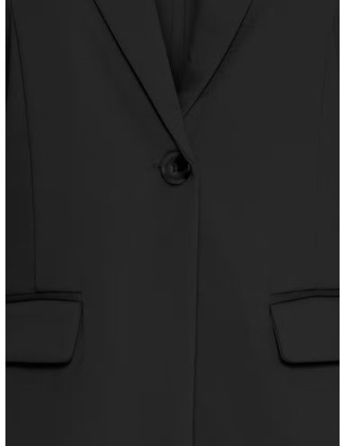Blazer Lungo in Maglia Nero | ICHI