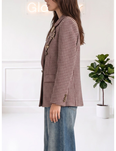 Blazer Doppiopetto Pied de Poule Donna | Zahjr