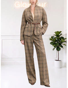 Pantalone gamba dritta scozzese a26mf202