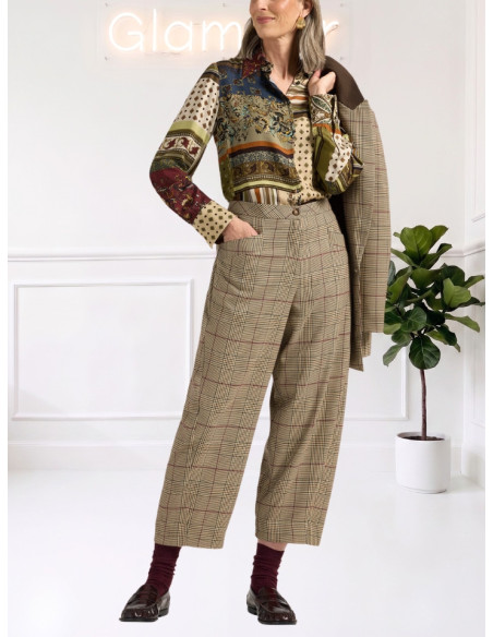 Camicia Donna Fantasia Patchwork Multicolor | Elena Mirò