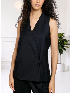 Gilet Doppiopetto Nero | Two Way