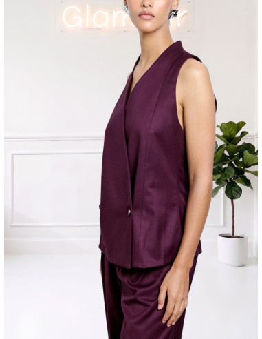 Gilet Doppiopetto Burgundy Donna | Two Way