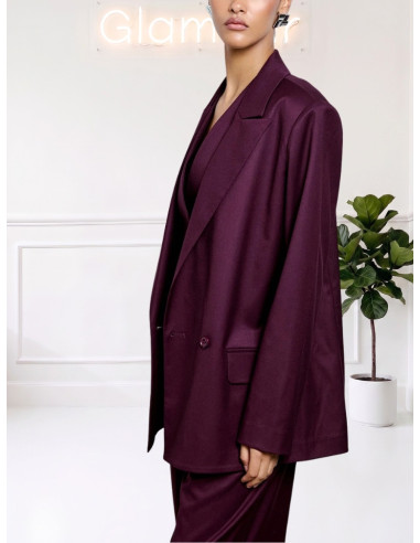 Giacca Doppiopetto Burgundy Donna | Two Way