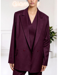 Giacca Doppiopetto Burgundy Donna | Two Way