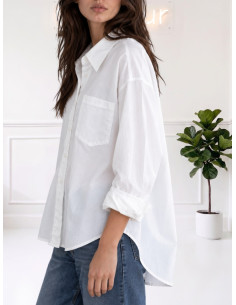 Camicia basic taschino BIANCO w26c052