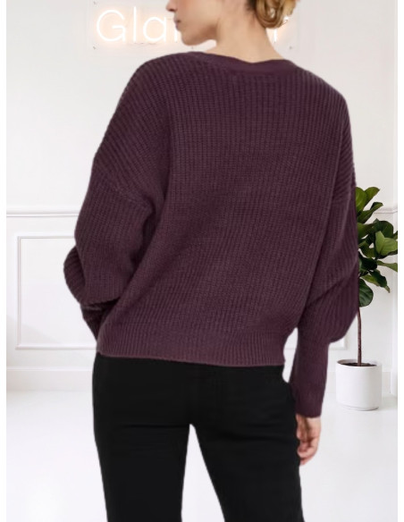 Cardigan bottoni tartarugati bordeaux