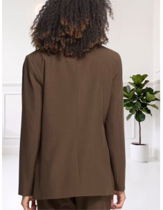 Blazer Lungo Monopetto Moro - ICHI