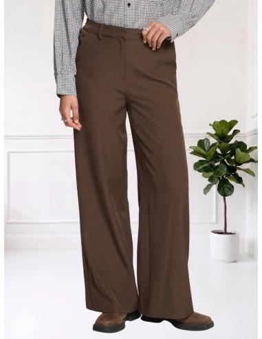 Pantalone Wide Leg con Elastico Moro | ICHI
