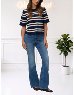 Pullover Oversize Donna Blu Manica Corta Vero Moda