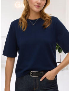 Pullover oversize donna blu manica corta Vero Moda