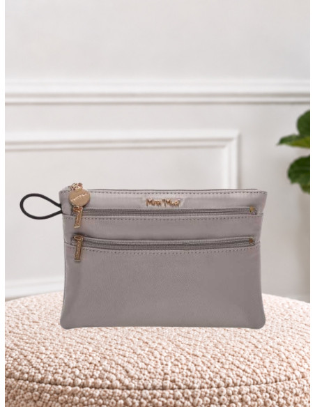 Mimì Muà Pochette Porta Accessori Grigio Chiaro