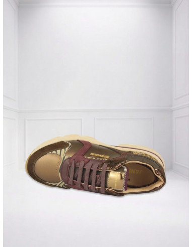 Sneakers Chunky Animalier Bronzo | Janet & Janet