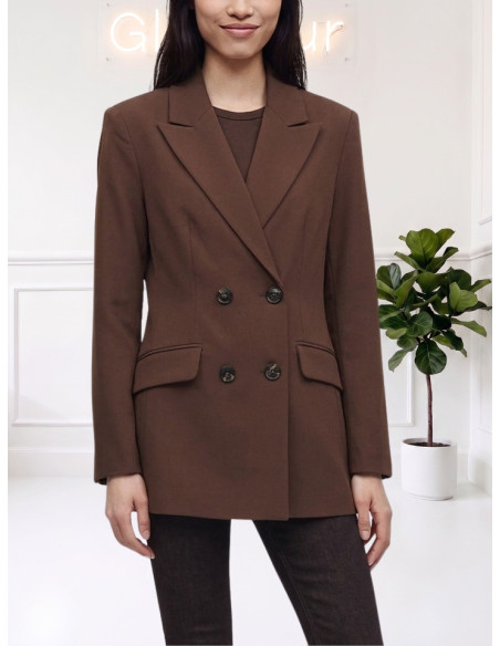 Blazer doppiopetto sartoriale COFFEE BEAN 10348697