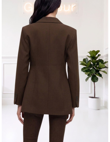 Blazer doppiopetto sartoriale COFFEE BEAN 10348697