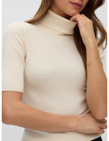 Pullover manica corta a coste strette BIRCH 10352093