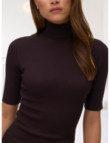 Pullover manica corta a coste strette CHOCOLATE TORTE 10352093