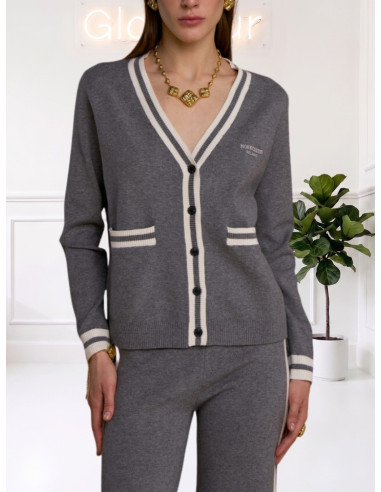 Cardigan No Secret Tennis Grigio Donna – 263NS262