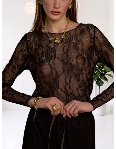 Maglia Pizzo Nero No Secret Donna – 263NS135