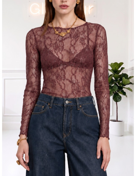 Maglia Pizzo Vino No Secret Donna – 263NS135