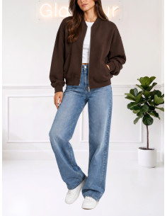 Giacca Bomber con Zip Marrone - Vero Moda