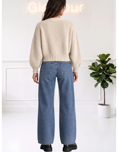 Cardigan bottoni legno senza tasche LATTE 535310632