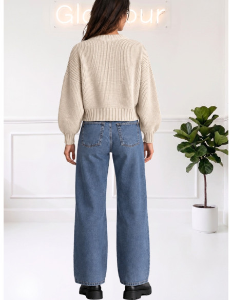 Cardigan bottoni legno senza tasche LATTE 535310632