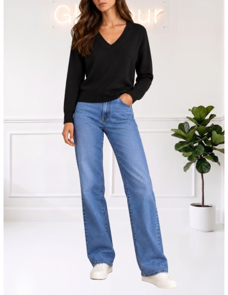 Maglioncino Nero Scollo a V Donna | Vero Moda