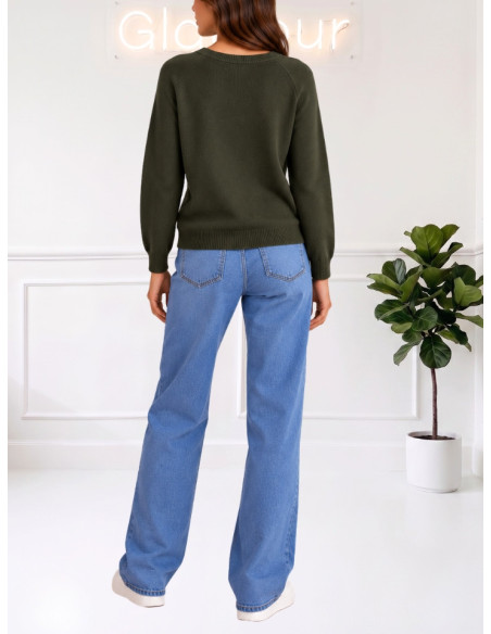 Maglioncino Donna Scollo a V Verde | Vero Moda