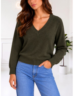 Maglioncino Donna Scollo a V Verde | Vero Moda