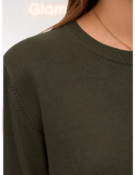 Maglioncino Donna Verde Militare Girocollo | Vero Moda