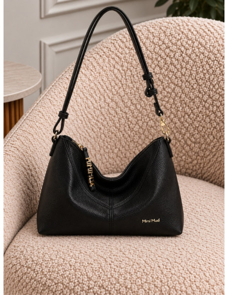 Borsa Donna Nera a Spalla con Lettere | Mimi-Muà