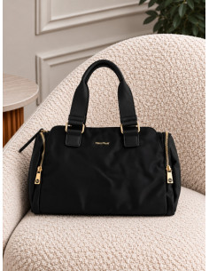 Borsa a bauletto in nylon NERO