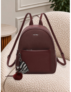 Zaino Donna Prugna con Charm Cuore | Mimi-Muà