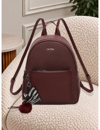 Zaino con charm e cuore PRUGNA
