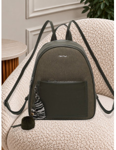 Zaino con charm e cuore VERDE MILITARE