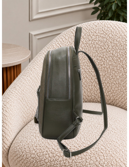 Zaino Donna Verde Militare con Charm Cuore | Mimi-Muà
