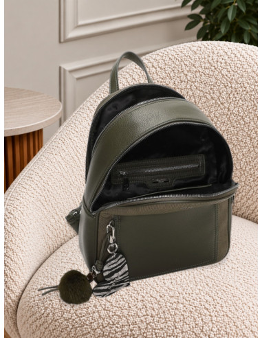 Zaino Donna Verde Militare con Charm Cuore | Mimi-Muà