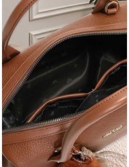Borsa Bauletto Cuoio con Charm Peluche | Mimi-Muà