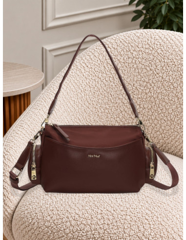 Borsa a Tracolla in Nylon Bordeaux | Mimi-Muà