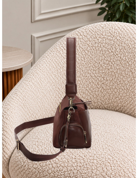 Borsa a Tracolla in Nylon Bordeaux | Mimi-Muà